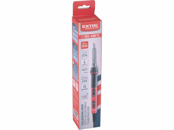 EXTOL PREMIUM Spájkovačka hrotová 70W 100-450°C 8894511 5