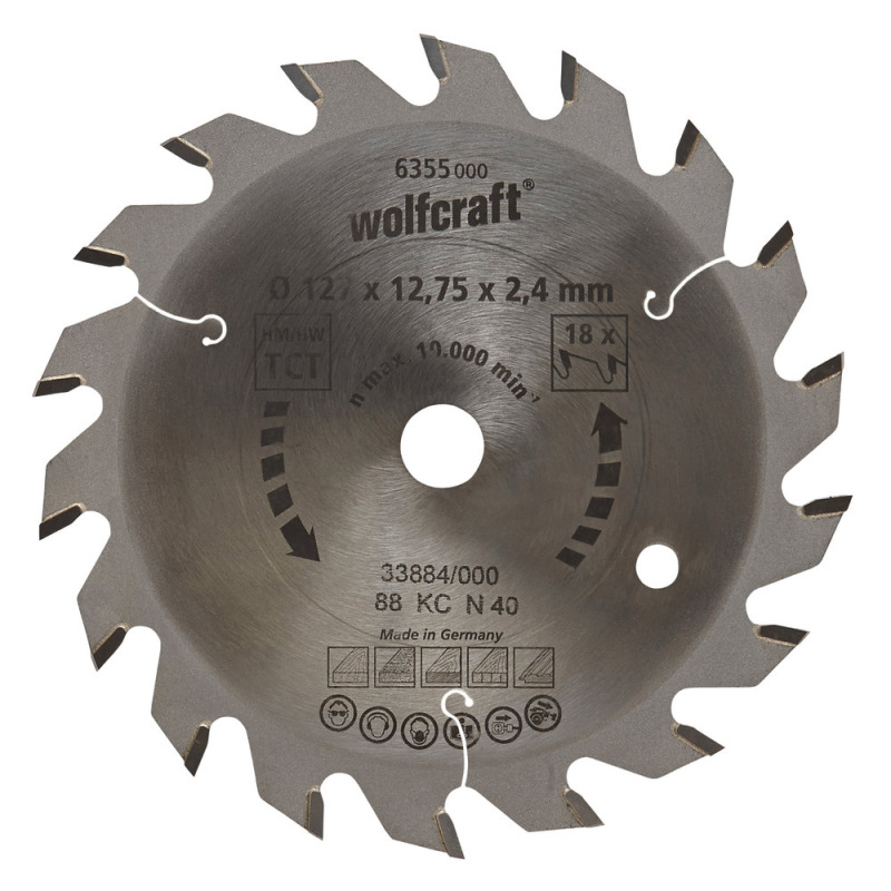 Kotúč pílový HM pre rýchle rezy striedavý zub, Z30 ø 210 x 30 x 2,4mm, wolfcraft 6381000