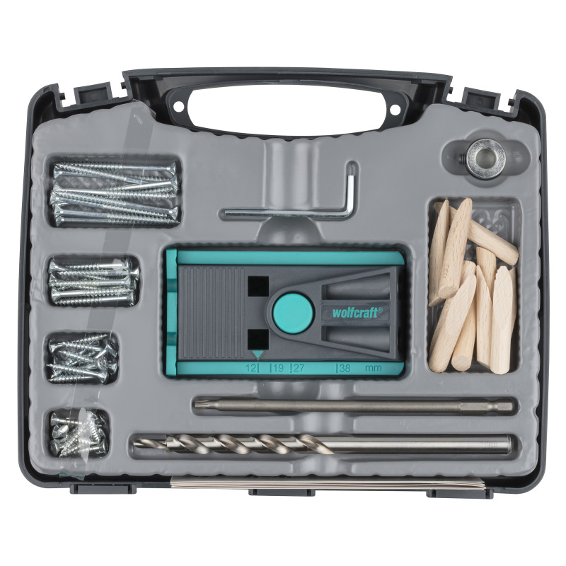 Sada pre rohové spoje Undercover Jig, skrutky TX20, (55-dielna) wolfcraft 4642100