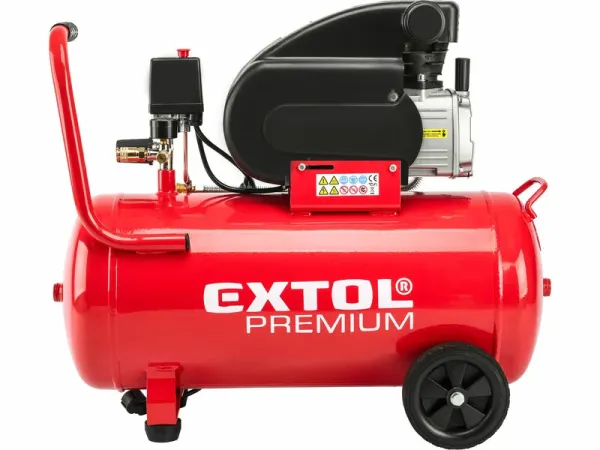 EXTOL PREMIUM Kompresor olejový, príkon 1,8kW, nádoba 50l, max. 8bar 8895315
