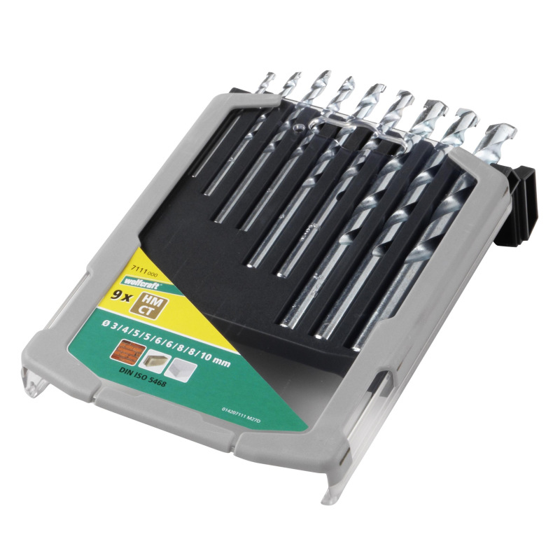Sada vrtákov do kameňa HM ø 3 - 10mm (9ks) wolfcraft 7111000