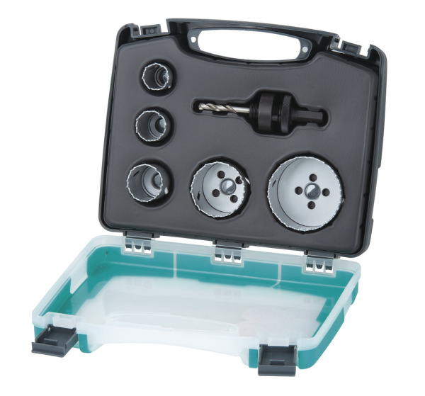Sada vrtacích koruniek BiM do kovu ø 25,29,35,51,68mm hl. – 40mm (6-dielna) wolfcraft 3498000
