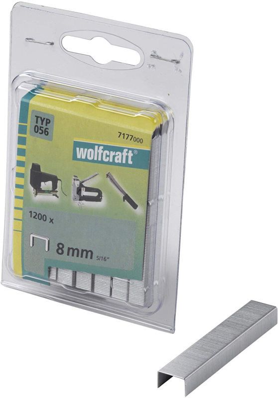 Sponky do sponkovačky široké výška 8mm, šírka 12,9mm Typ 056 (1200ks) wolfcraft 7177000