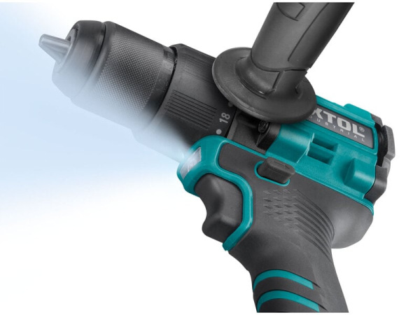 EXTOL INDUSTRIAL 8791805 Vŕtačka s príklepom Share20V, bez aku, 70Nm, bezuhlíkový motor 4