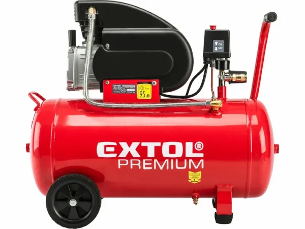 EXTOL PREMIUM Kompresor olejový, príkon 1,8kW, nádoba 50l, max. 8bar 8895315