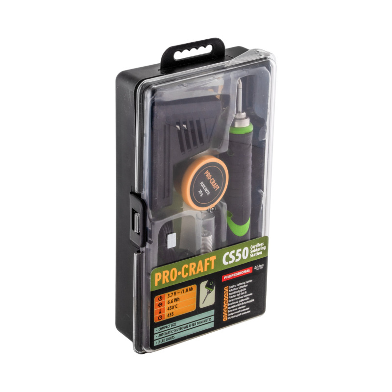 PROCRAFT Aku spájkovačka 3,7 V 1,8 Ah CS50 8