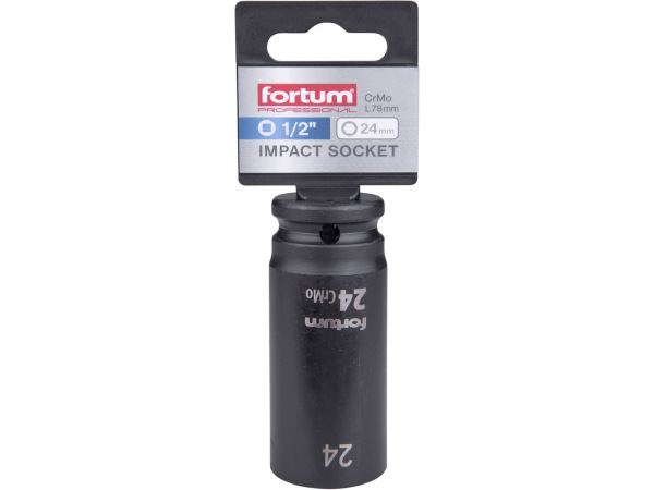 FORTUM 4703224 Kľúč nástrčný rázový, 1/2'', 24mm 1