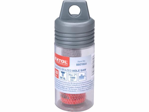 EXTOL PREMIUM Korunka vykružovacia diamantová, Ø 20mm, závit M14 8801866 3