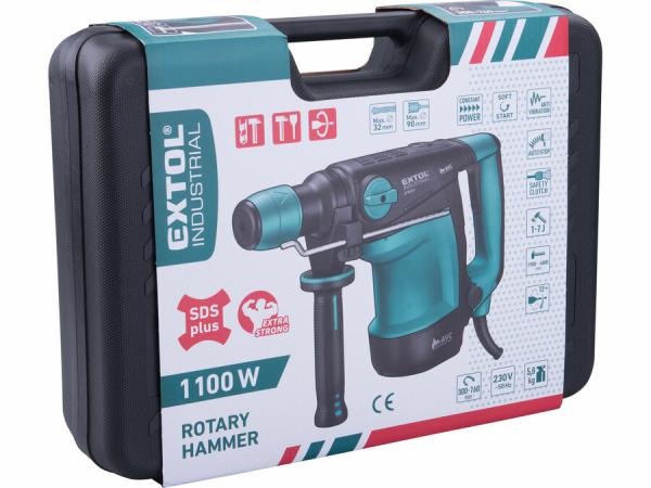 EXTOL INDUSTRIAL Kladivo vŕtacie/sekacie SDS-plus 1100W 7J 8790201 6