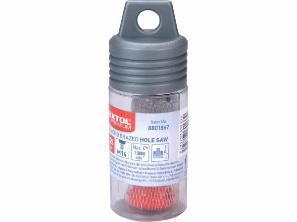 EXTOL PREMIUM Korunka vykružovacia diamantová, Ø 25mm, závit M14 8801867 3