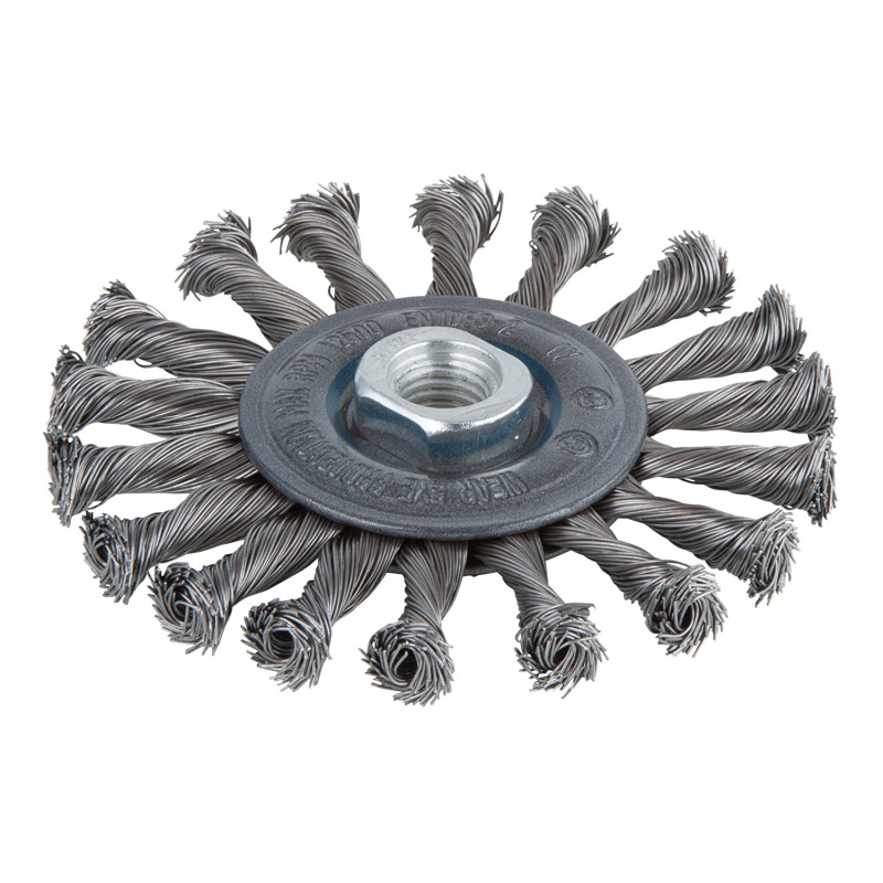 Kotúč drôtený z oceľového drôtu, vrkočový ø 115mm, M14, wolfcraft 2149000