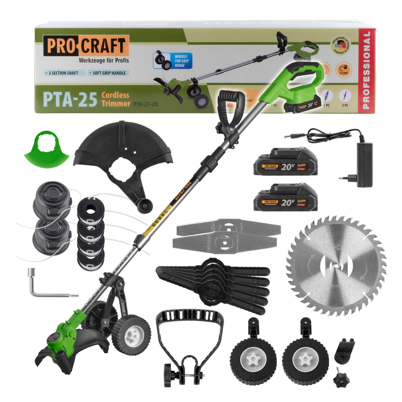 PROCRAFT Aku vyžínač 20V PTA-25-2B