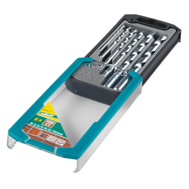 Sada vrtákov do kameňa HM ø 3 - 10mm (6ks) wolfcraft 8634000
