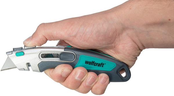 Wolfcraft Nôž s trapézovou čepeľou a zásobníkom na čepele PRO, wolfcraft 4106000 6