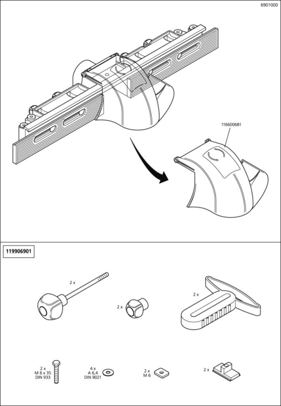 Wolfcraft Vodítko paralelné pre frézu k Master cut 2000, Master cut 1500, wolfcraft 6901000 2