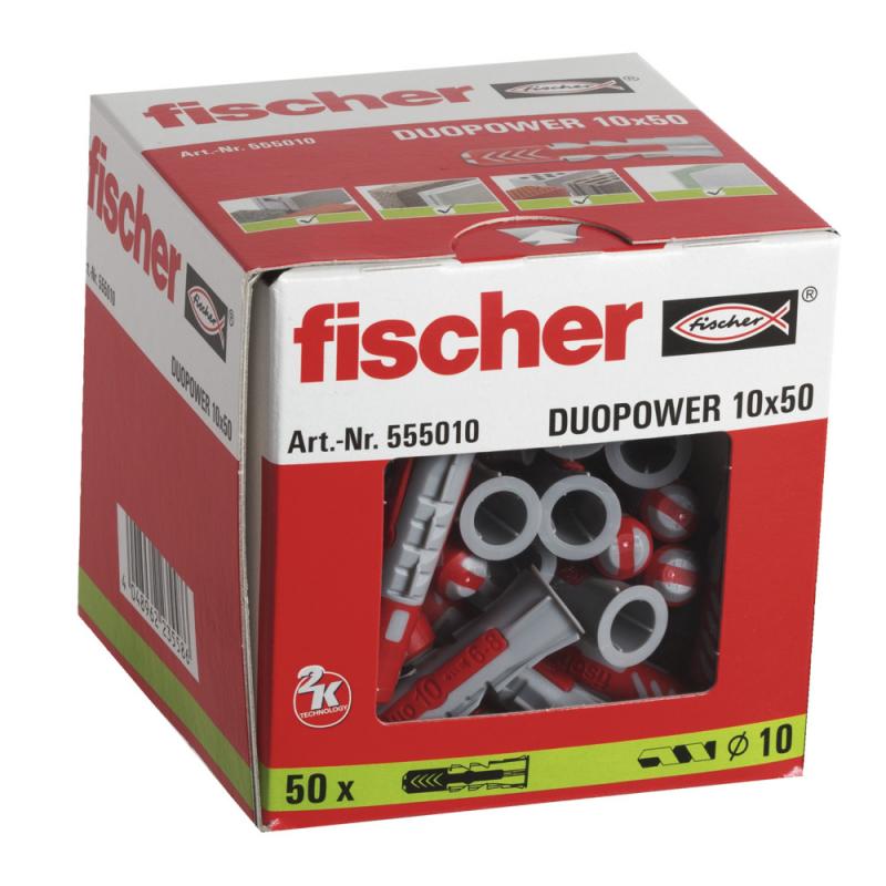 FISCHER Hmoždinky DUOPOWER 10x50mm 555010