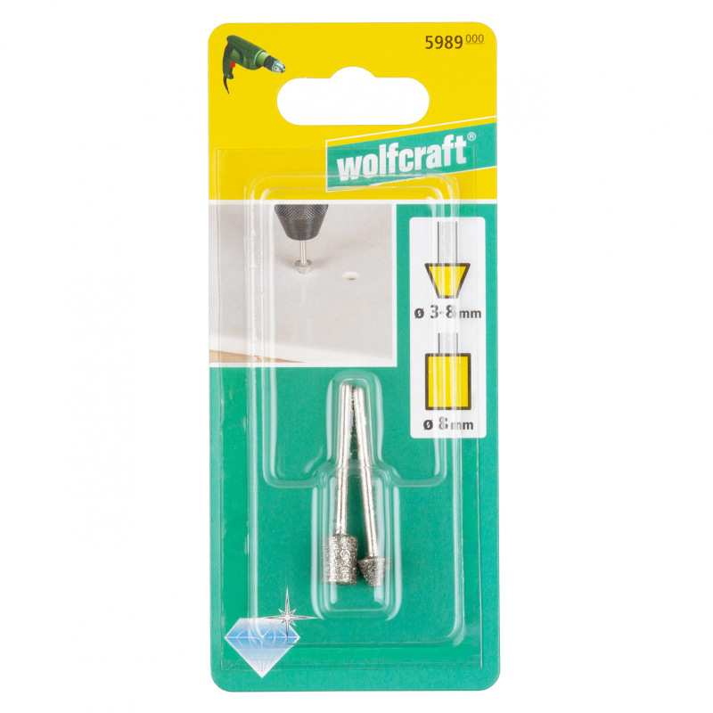 Sada diamantových teliesok do mikrobrúsky (2-dielna) wolfcraft 5989000