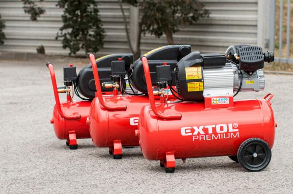 EXTOL PREMIUM 8895320 Kompresor olejový dvojvalcový, príkon 2,2kW, nádoba 50l, max. 8bar 10