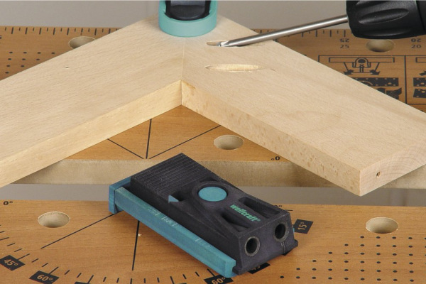 Wolfcraft Sada pre rohové spoje Undercover Jig, skrutky PZ2, wolfcraft 4642000 10