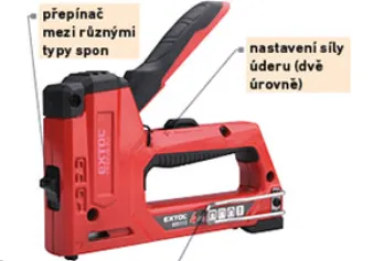 EXTOL PREMIUM Pištoľ sponkovacia 4-funkčná, dĺžka spony 6-10mm/6-14mm 8851112 4