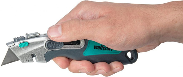 Wolfcraft Nôž s trapézovou čepeľou a zásobníkom na čepele PRO, wolfcraft 4106000 4