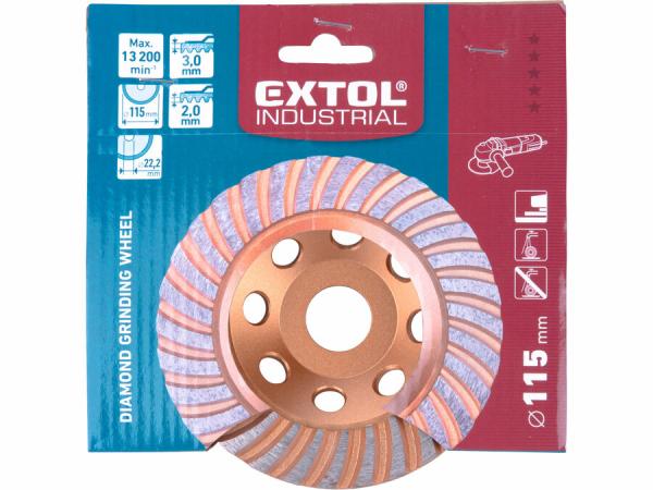 EXTOL INDUSTRIAL Kotúč brúsny diamantový dokončovací, 115mm, priečne lamely 8703101 2
