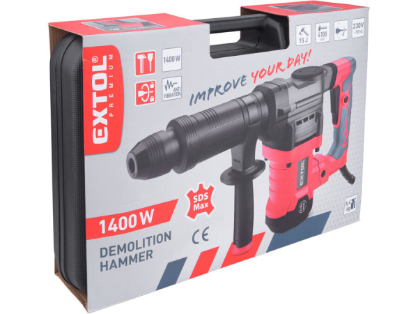 EXTOL PREMIUM 8890301 Kladivo sekacie, SDS-max, príkon 1300W, energia úderu 15J 12
