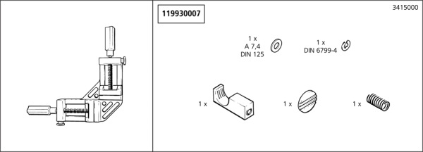 Wolfcraft Zverák uhlový čeľuste - 75mm, rozsah - 65mm, wolfcraft 3415000 3