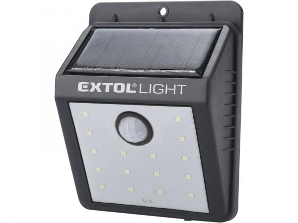 EXTO Svetlo LED nástenné so solár.poanelom a pohy.senzorom, 120lm, 3.7V/1,2Ah Li-ion 43130