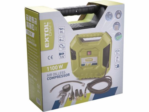 EXTOL CRAFT 418102 Kompresor bezolejový 1100W 6