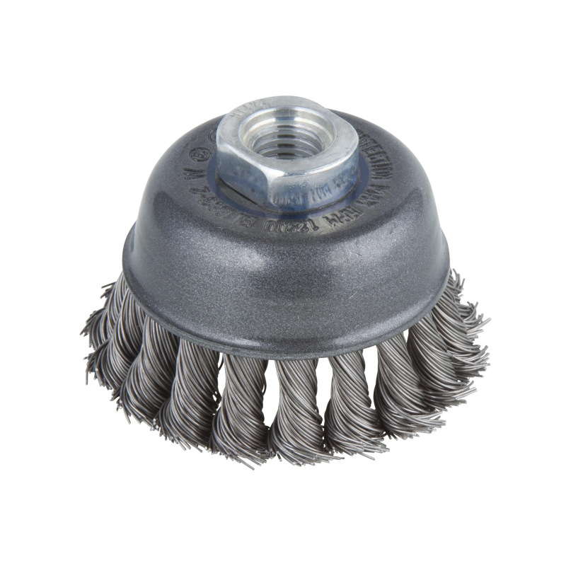 Kotúč drôtený z oceľového drôtu hrncový, vrkočový, ø 65mm, M14, wolfcraft 2125000