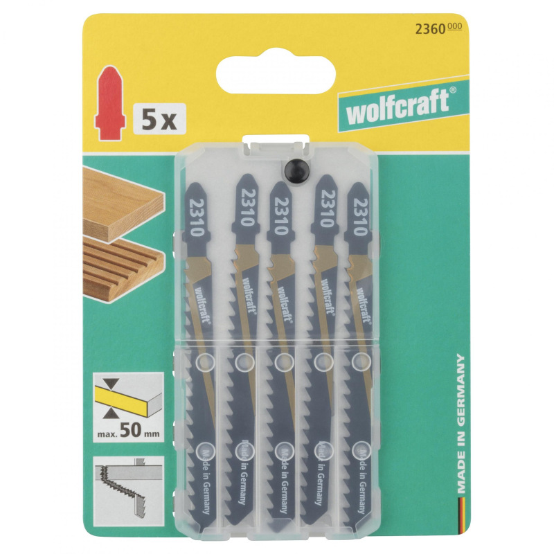 List pílový HCS do priamočiarej píly T-stopka (5ks) wolfcraft 2360000