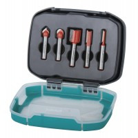 Wolfcraft Sada drážkových fréz HM, stopka ø 8mm v boxe wolfcraft 8753000