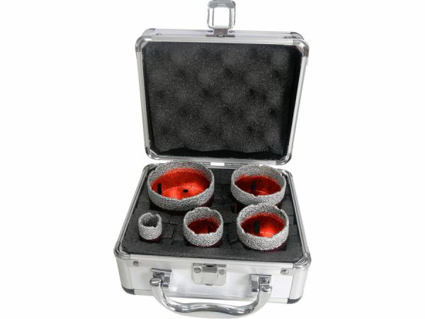 EXTOL PREMIUM Sada dia. korun. vrtákov do uhlovej brúsky, 5ks, Ø20-35-45-55-68mm 8802995 1