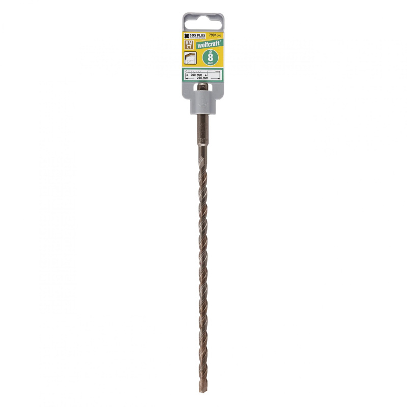 Vrták SDS-plus Profesional HM ø 8mm, L – 260mm, wolfcraft 7994000