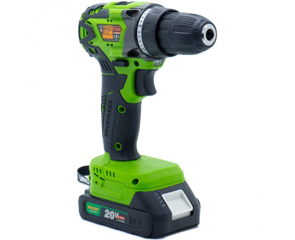 PROCRAFT Akumulátorový vŕtací skrutkovač 20V PA20BL 1 batéria