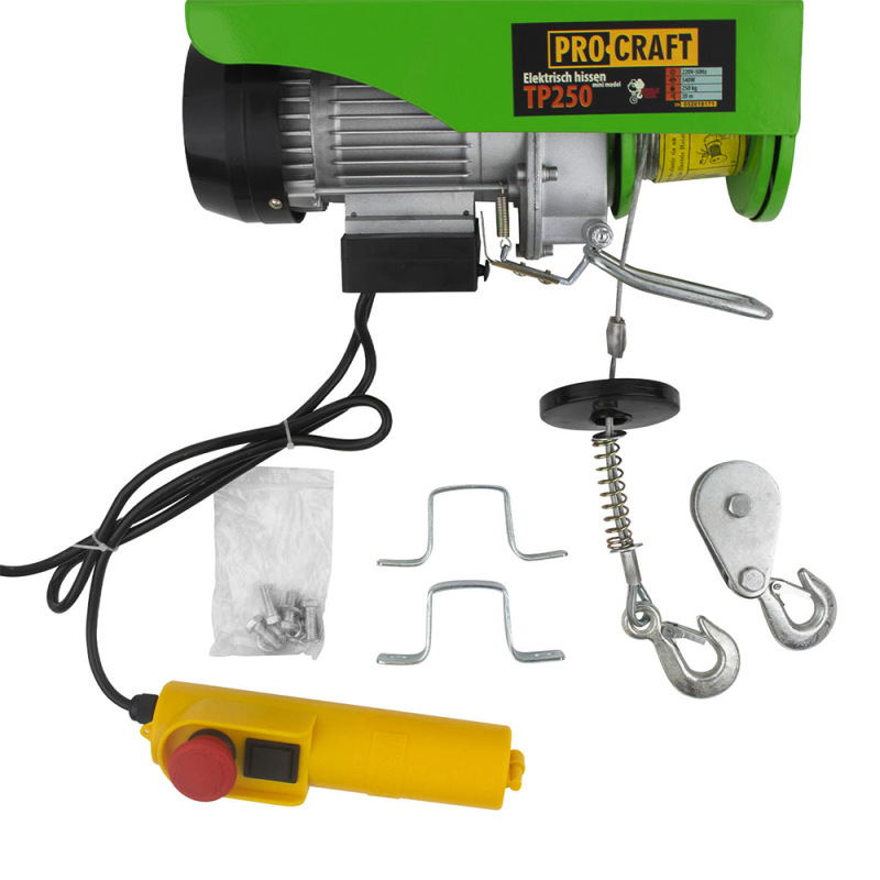 PROCRAFT Elektrický lanový navijak 510W 125/250kg TP250
