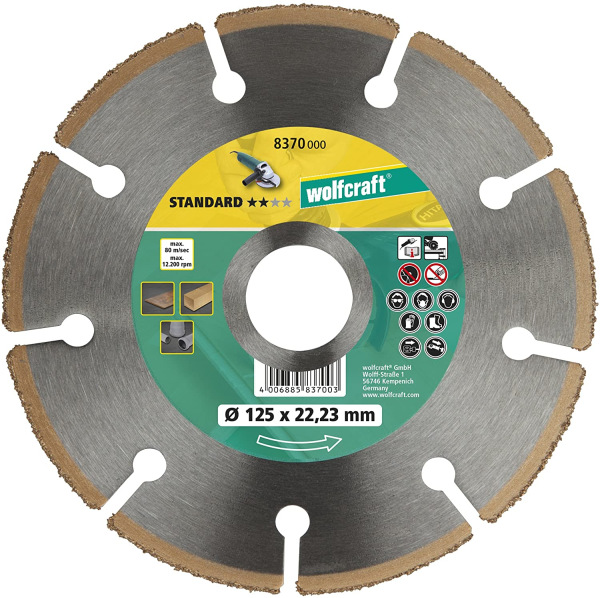 Kotúč rezný HM STANDARD ø 125mm, wolfcraft 8370000