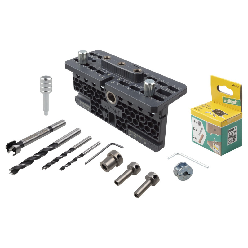 Sada pre montáž excentrických spojov nábytku (53-dielna) wolfcraft 4665000