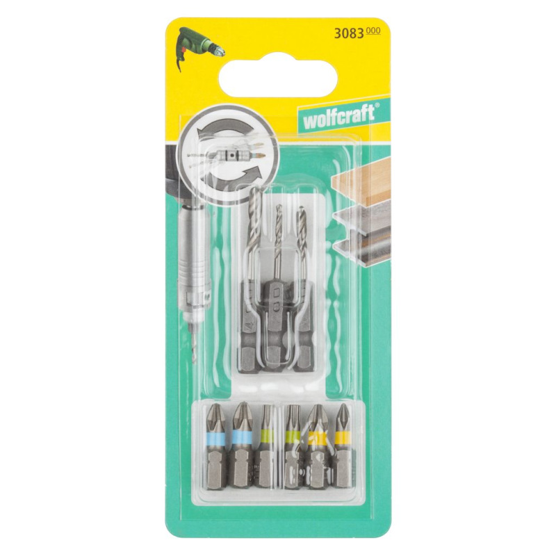Wolfcraft Sada bitov a vrtákov pre Flipbit wolfcraft 3083000 1