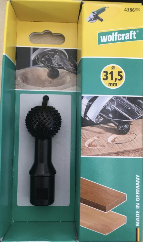 Wolfcraft Rašpľa guľová pre uhlovú brúsku ø 30mm, wolfcraft 4386000