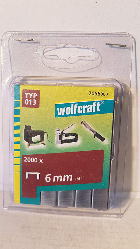 Sponky do sponkovačky široké výška 6mm, šírka 10,55mm Typ 013 (2000ks) wolfcraft 7056000
