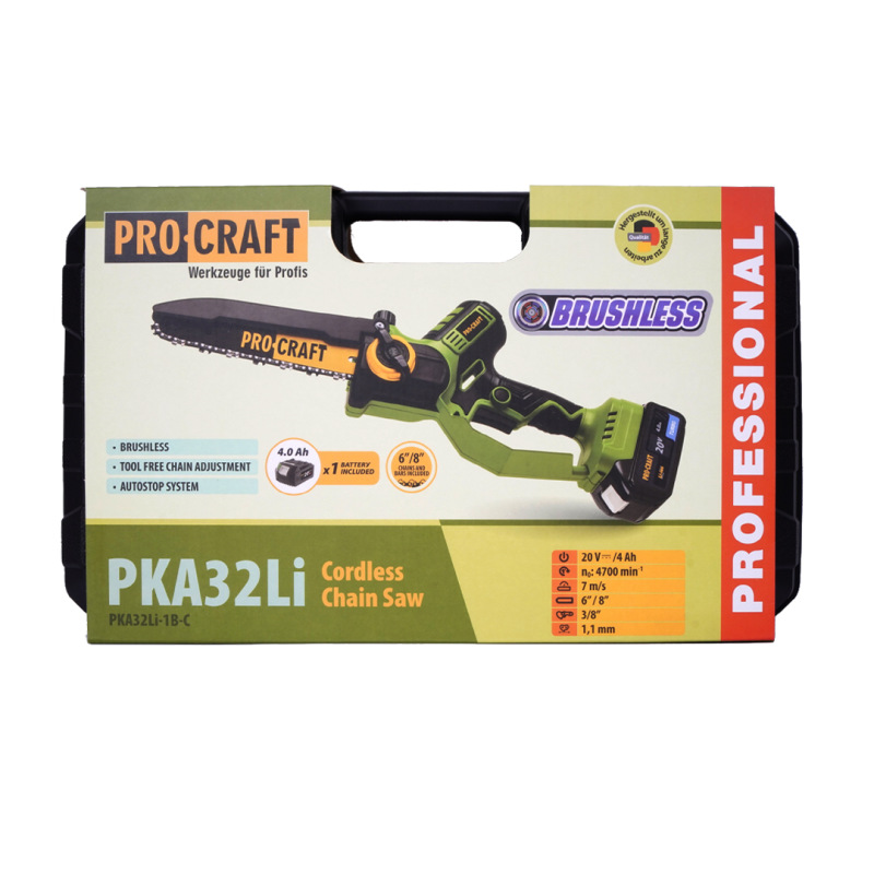 PROCRAFT SPKA32Li/ES28Libb Sada aku ručná pílaPKA32Li a aku nožnice na konáre ES28LiBB 7