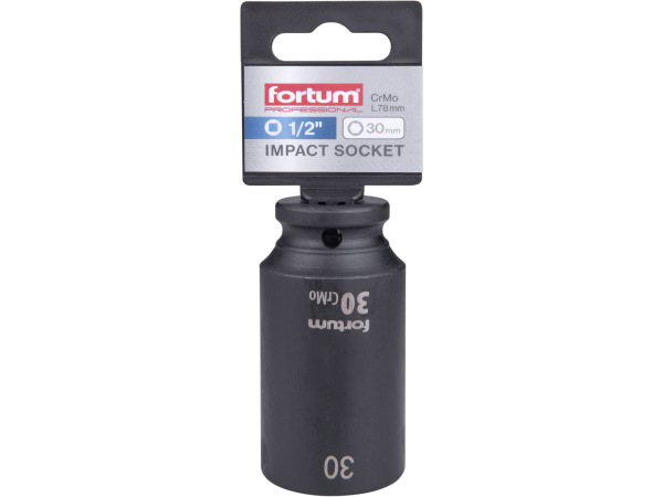 FORTUM 4703230 Kľúč nástrčný rázový, 1/2'', 30mm 1