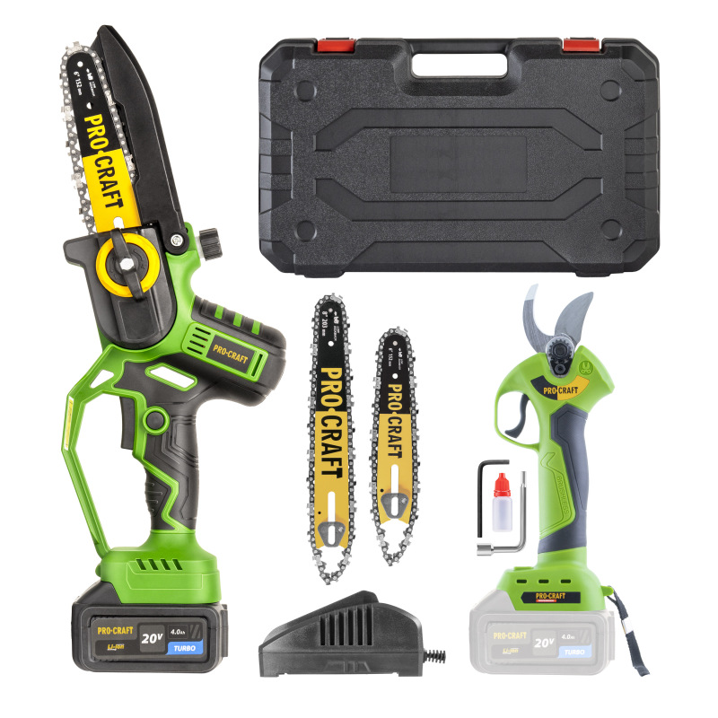 PROCRAFT SPKA32Li/ES28Libb Sada aku ručná pílaPKA32Li a aku nožnice na konáre ES28LiBB